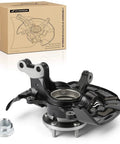 Direct Replacement Front Right Steering Knuckle And Wheel Bearing Hub Assembly For Toyota Highlander And Lexus Rx Fits Years 2008 Through 2017, showing detailed steel construction.