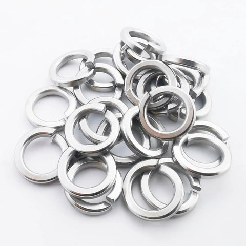 M12 Split Lock Washer 25 Pack 304 Stainless Steel 18 8 Spring Lock Washers For Bolts Nuts And Screws Hardware Fittings Silver Anti Loosening