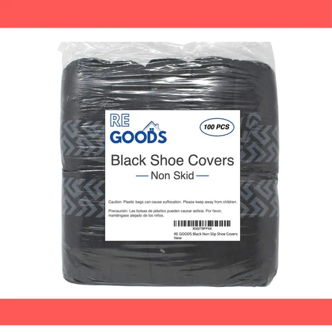 Extra Thick Disposable Shoe Covers XL 100 Pack One Size Fits Most With Non Slip Soles For Indoor Outdoor Use Black Professional Grade Booties