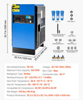 Heavy Duty Refrigerated Air Dryer 125 CFM For 20HP 25HP And 30HP Compressors 110 120V Low Dew Point 35.6 To 50F