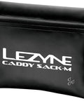 Caddy Sack Medium Waterproof Cycling Pouch Bag with Rolled Velcro Closure, durable black PVC with a large opening.