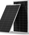 Top Shelf 100 Watt Solar Panel 18 Volt Monocrystalline Module, sleek design, mounted for off grid use on RV or boat.