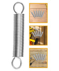 Healeved 20pcs Stainless Steel Extension Springs Small Spring Kit With Hooks For Electric Vehicle Parking Stands Ladder Feet Support Bracket Repair DIY Easy Install, one spring close-up