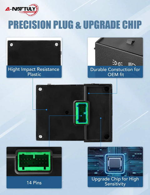 Top Tier Headlight Dimmer Switch Replacement For 2003 To 2007 Chevy Silverado And Gmc Sierra 1500 with precision plug and upgrade chip.