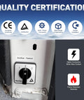Universal Rotary Cam Selector Changeover Switch SZW26 20 D2022 660V 20A panel mount with quality certification icons