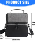 Spill Proof Insulated Cooler Backpack With Hella Tough Oxford Fabric And Multiple Compartments Keeps Your Grub Ice Cold During Beach And Camping Adventures, showing product size dimensions.