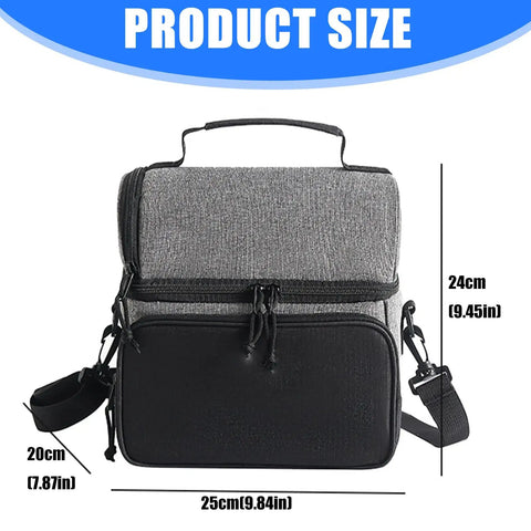 Spill Proof Insulated Cooler Backpack With Hella Tough Oxford Fabric And Multiple Compartments Keeps Your Grub Ice Cold During Beach And Camping Adventures, showing product size dimensions.