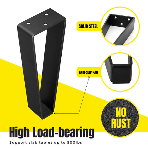 8 Inch Solid Steel Furniture Legs Set Of 4 Matte Black Finish For DIY Makeovers Of Sofas Tables Cabinets And TV Stands Heavy Duty Load Bearing With Modern Sleek Look, highlighting solid steel and anti-slip pad