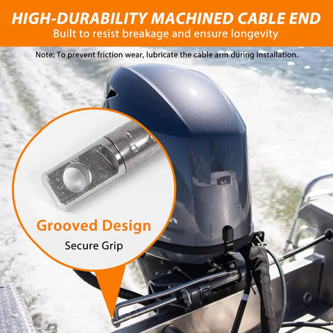 Boat Steering Cable 12 Feet Universal Rotary Replacement For Single Station Boats Built For Rough Water Beefed Up Durability And Easy Fit Compatible With SeaStar SSC6212 Uflex M66X12 Teleflex SSC6200 SSC6300 Morse Steering Cables