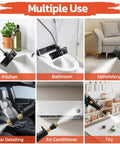 Powerful 2500W Portable Handheld Steam Cleaner With 1500ml Tank used for kitchen, bathroom, car detailing, and more.