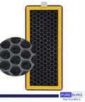 Replacement Filter Set For PetPlus Tower Air Purifier With H13 HEPA And Activated Carbon black filter close-up view