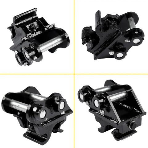 Quick Hitch Excavator Attachment For 0.8-3 Ton Machines, 90mm Span And 25mm Pin Hole, various angle views
