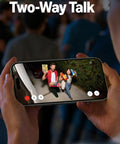 Heavy Duty Wireless Security Cam With Slick 2K Retinal Footage Badass Night Lights Smooth Battery Backup Premium All Weather Housing And Solid Surveillance Setup For Your Property Or Office Space used for live view and two-way talk.