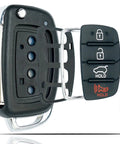 Hyundai Key Fob Shell Case Replacement For Sonata And Santa Fe Folding Keyless Entry Remote With 4 Button Pad Cover 2013 2020