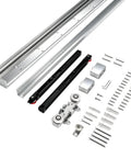 Slick Concealed Barn Door Hardware Kit With Soft Close Mechanism For Hidden Ghost Sliding Door System parts shown