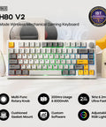 Top Shelf 75 Percent Wireless Mechanical Keyboard With Metal Volume Knob And Massive 8000 Mah Battery Triple Mode Sync on a desk