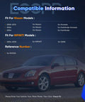 Compatibility chart for Rear Wheel Bearing Hub Assembly 6 Lugs With ABS Sensor Fits Infiniti QX56 2004 To 2010, Nissan Armada 2005 To 2011, Nissan Pathfinder 2004 541004 OE Replacement and Nissan sedan image