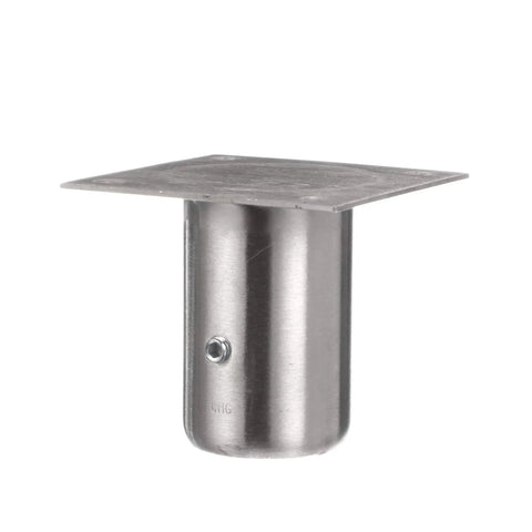 Top Shelf Stainless Steel Leg Socket With Wide Mounting Plate For Heavy Duty Tables And Cabinets Including Secure Locking Set Screw and Reinforced Welded Base for Bulletproof Stability and Zero Hassle Setup Pro Grade Hardware.