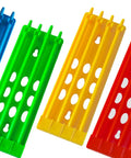 Colorful 4 Pack Pigeon Ring Stands And Poultry Leg Band Racks For Easy Pro Grade Band Management, durable plastic design.