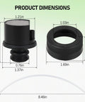 Replacement Cap And Straw Assembly For Little Green Machine Portable Cleaner, leakproof black plastic, 1.69in cap with 8.46in straw