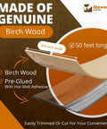 Birch Edge Banding Veneer Tape 50 Ft Roll Three Quarters Inch Width Pre Glued Iron On Edging For Cabinets And Furniture