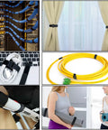 30 Pack Reusable Cable Ties 8 Inch Straight Up Heavy Duty Hook And Loop Velcro Straps for organization of various cords and wires.