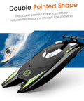 Dope High Speed RC Boat For Adults, 25kmh Top Speed, 2.4G Remote Racing Boat, 2 Channel Control, sleek black hull design