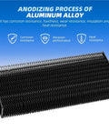 Heavy Duty 2 Row Aluminum Oil Cooler Kit With Transmission Cooler Core And Radiator Plate For Auto Manual Cars showing anodized aluminum fins.