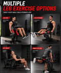 4 In 1 Leg Extension Curl Machine For Home Gym with Leg Developer and Hip Thrust Station in use