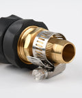 Brass Hose Connector Five Eighth Inch Quick Connect Fittings Two Pack Heavy Duty Water Hose Repair Kit with stainless steel clamp