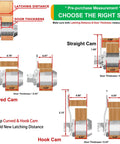 Diagram of 1 Pack Tubular Cam Lock With Keys Five Eighths Inch Keyed Alike Hook Cam Toolbox Locks dimensions and measurements