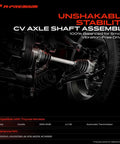 Front Left Driver Side CV Axle Shaft Assembly For Toyota Corolla 2003 2008 1.8L Automatic, ABS ring and nut