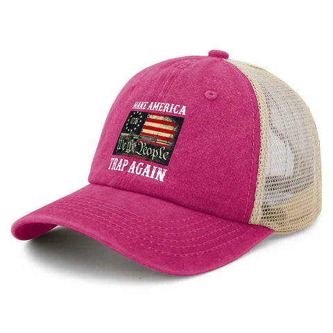 Pink Adjustable Trucker Hat For Men With Anti Sweat Band Dope Lightweight Athletic Cap Breathable Mesh Back Everyday Casual Outdoor Sports Hat