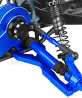 Close-up of navy blue Rear Driveshaft CVD And Front Axle Upgrade Kit for One Tenth Slash 2WD and Slash VXL 2WD.
