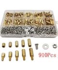 Massive 910 Piece M3 Brass Hex Standoff Spacer Kit With Male And Female Spacers Nuts Washers Screws For Electronics Projects And Pro Builds For Makers And Hobbyists in organizer