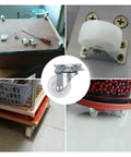 Lightweight White Swivel Casters With Fixed And Rotating Wheel Sets For Furniture And Carts Easy Glide Low Resistance