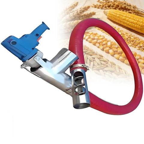 Spiral Conveyor Feeder Electric Screw Conveyor with 2000W motor, 1500mm length, shown with grains for fast transfer