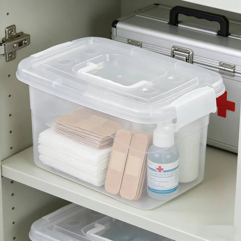 Clear Plastic Storage Boxes With Secure Latches And Slick Handles Sweet Setup For Home Organization And Clutter Free Spaces Six Pack Container Set For Bedroom Kitchen Living Room Or Office Real Deal Solution