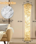 61 Inch RGB Floor Lamp With Remote Control Dimmable Color Changing Standing Light With Soft Fabric Shade product size