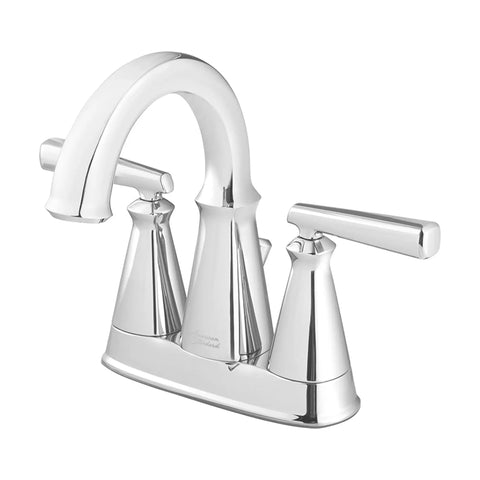 Edgemere Centerset Two Handle Chrome Bathroom Faucet For Your Sink Stylish Drip Free Performance With Brass Spout And Lifetime Durability Ideal Upgrade For Any Bathroom in sleek chrome finish