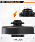 Go Kart Clutch Ten Tooth Centrifugal Clutch Three Quarter Inch Bore For 40 41 420 Chain Fits 2 To 6.5 HP Small Engines