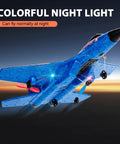 SU27 RC Airplane Ready To Fly Glider With 2.4 GHz Remote Control, 6 Axis Gyro Stabilizer, EPP Foam in night flight mode
