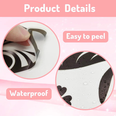 Motivational Wall Decal Set Featuring Eyelash Eyes Big Eye Wall Art waterproof easy to peel vinyl close-up