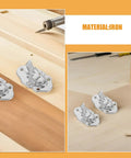 Ten Pack Heavy Duty Silver Iron Toggle Latch Set With Spring Loaded Closure on wooden surface