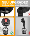 Heavy Duty Suction Cup Hooks Set Of 4 With Ultra Strong Hold And 30 Kg Load Capacity comparison showing grip strength.