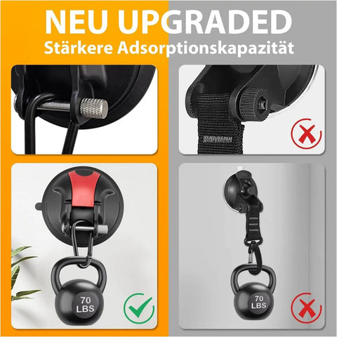 Heavy Duty Suction Cup Hooks Set Of 4 With Ultra Strong Hold And 30 Kg Load Capacity comparison showing grip strength.