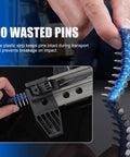 1 Inch Plastic Collated Concrete Pins 1000 Pack 12 Gauge Made For Tough As Nails Masonry Fastening With Galvanized Finish And Strong No 60 Steel Core For Superior Durability In Harsh Worksites., blue strip loaded in nail gun