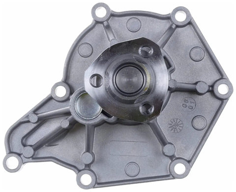 Premium Engine Water Pump Built For Badass Durability And Leak Proof Seals To Keep Your Ride Cooling Smooth While Bypassing Overheat Issues On Daily Drives All Season Long - top view of durable gray pump with reinforced fitting.