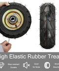 Built Ridiculously Tough Heavy Duty Pneumatic Caster Wheels 8 Inch 10 Inch Swivel with high elastic rubber tread for outdoor use.