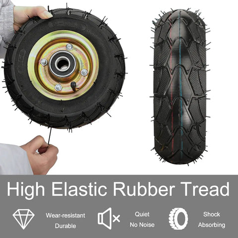 Built Ridiculously Tough Heavy Duty Pneumatic Caster Wheels 8 Inch 10 Inch Swivel with high elastic rubber tread for outdoor use.